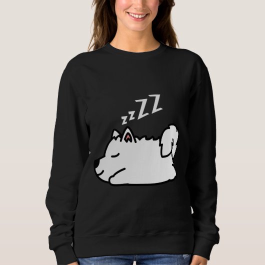 Sweatshirt Chic Husky Chien Chien Chiot Sleeping (Devant)