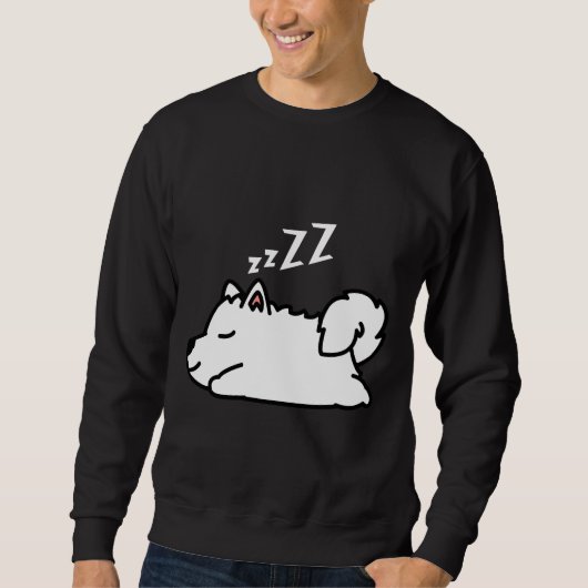Sweatshirt Chic Husky Chien Chien Chiot Sleeping (Devant)
