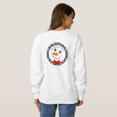 Sweatshirt Chic Snowman sur mesure avec Red Bowtie Black Buff (Dos entier)