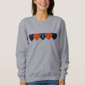 Sweatshirt Chicago Bears Heart Football Dark (Devant)
