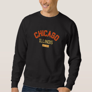 Sweatshirt Chicago Illinois 1833 Vintage Il Retro Lake Michig