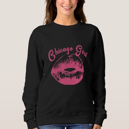 Sweatshirt Chicago Illinois Girl (Devant)