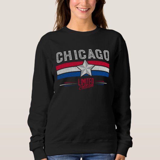 Sweatshirt Chicago  Retro Vintage   Women Men Kids (Devant)
