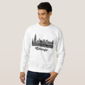 Sweatshirt Chicago Skyline Gravé (Devant entier)