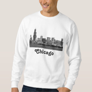 Sweatshirt Chicago Skyline Gravé