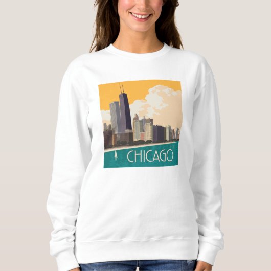 Sweatshirt Chicago | Skyline moderne (Devant)