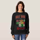 Sweatshirt Chicago Style Hot Dog Periodic Dinner Table of Ele (Devant entier)