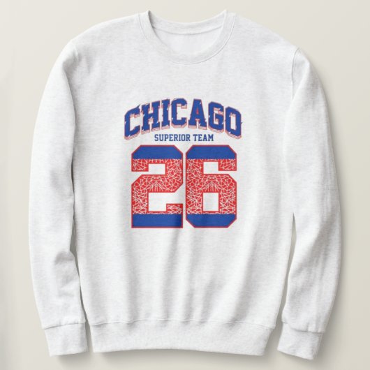 Sweatshirt Chicago varsity letter athletic  (Design devant)