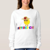 Sweatshirt Chick à la retraite, design coloré (Devant)
