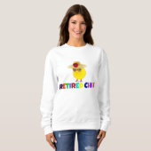 Sweatshirt Chick à la retraite, design coloré (Devant entier)