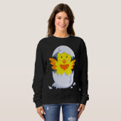 Sweatshirt Chick hatches out of egg chicken chick with egg sh (Devant entier)