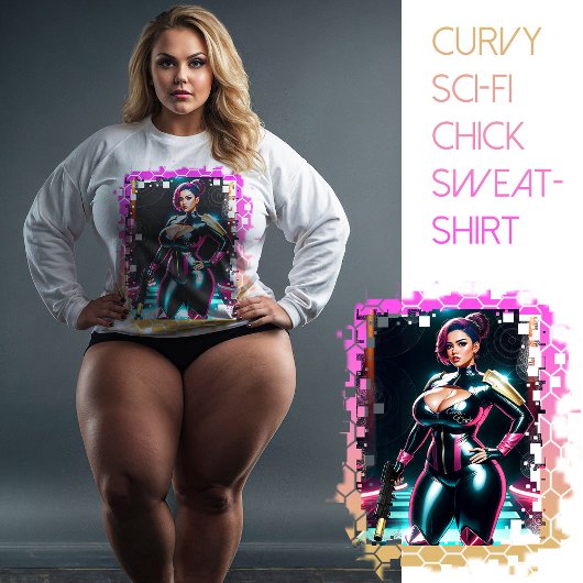 Sweatshirt Chick Sci-Fi Curvy