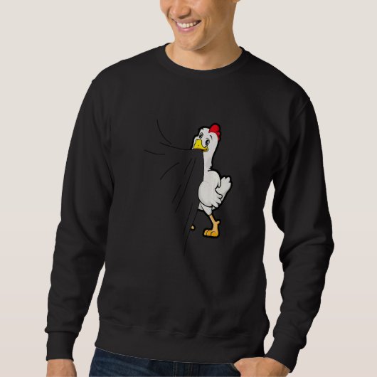 Sweatshirt Chicken Biting Cute Chicken Animal Chicken (Devant)