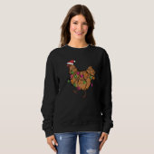Sweatshirt Chicken Christmas Santa Christmas Lights Chicken (Devant entier)