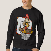 Sweatshirt Chicken Dunking Basketball (Devant)