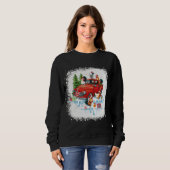 Sweatshirt Chicken équitation Camion Rouge Funny Joyeux Noël  (Devant entier)