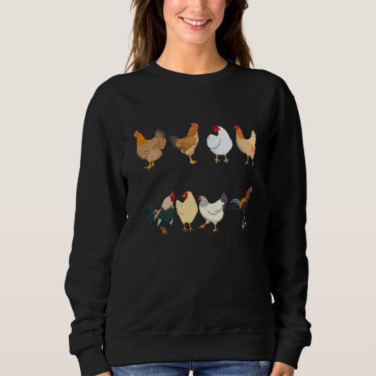 Sweatshirt Chicken Farm Animal  Farmer Women Men (Devant)