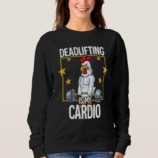Sweatshirt Chicken Gym Weight Training Deadlift (Devant)
