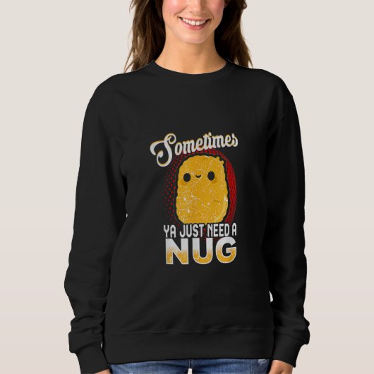 Sweatshirt Chicken Nugget Fast Food (Devant)
