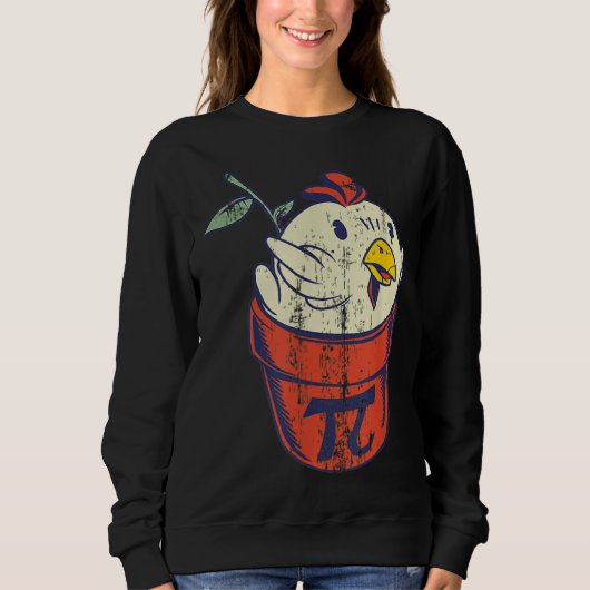 Sweatshirt Chicken Pot PI Day Men Women Kids Math  Teacher (Devant)