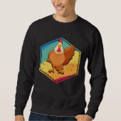 Sweatshirt Chicken  Retro Style (Devant)