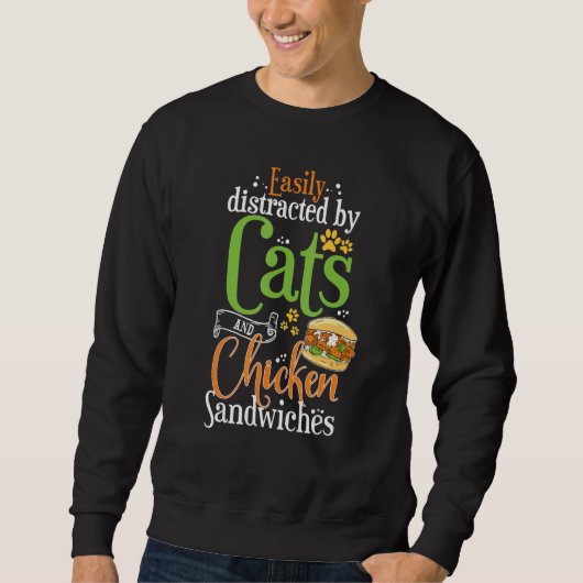 Sweatshirt Chicken Sandwich Cats and Chicken Burger (Devant)