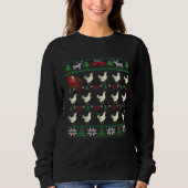 Sweatshirt Chickens pull Santa s sleigh Chicken (Devant)