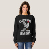 Sweatshirt Chickens The Pet That Poops Breakfast  Farmer (Devant entier)