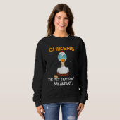 Sweatshirt Chickens The Pet That Poops Breakfast  Farming Chi (Devant entier)