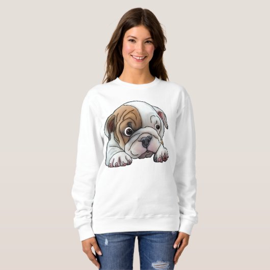 Sweatshirt Chien à chien mignon (Devant entier)