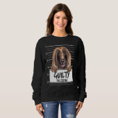 Sweatshirt Chien Afghan Hound Mugshot Coupable (Devant entier)