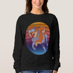 Sweatshirt Chien Akita Retro Vintage Shiba Inu Akita Chien