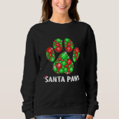Sweatshirt Chien amusant Noël Père Noël Paws Noël Enfants Tee (Devant)
