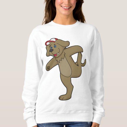 Sweatshirt Chien au Yoga Fitness (Devant)