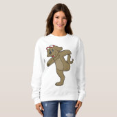 Sweatshirt Chien au Yoga Fitness (Devant entier)
