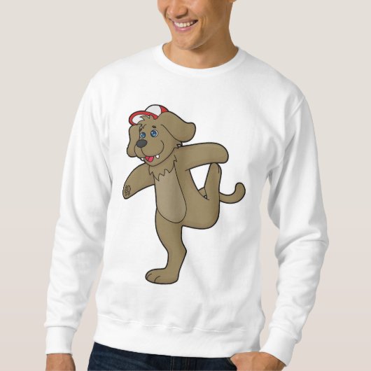 Sweatshirt Chien au Yoga Fitness (Devant)