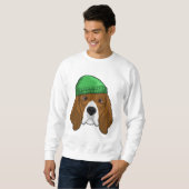 Sweatshirt Chien avec Beanie (Devant entier)