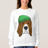 Sweatshirt Chien avec Beanie (Devant)