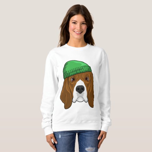 Sweatshirt Chien avec Beanie (Devant entier)