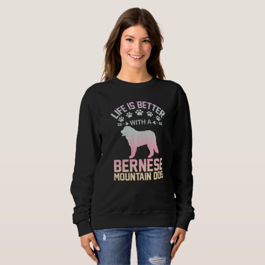 Sweatshirt Chien avec Bernese Mountain Dog 1 (Devant entier)