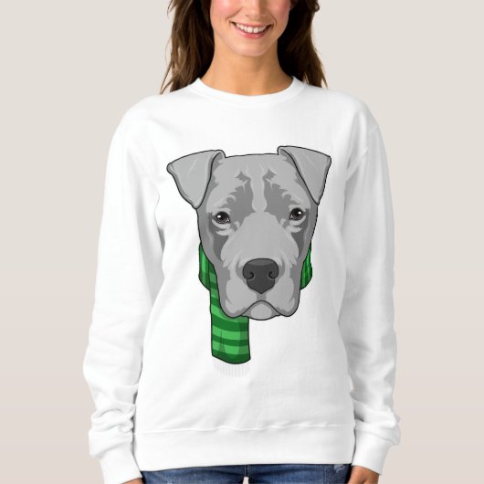 Sweatshirt Chien avec Écharpe (Devant)