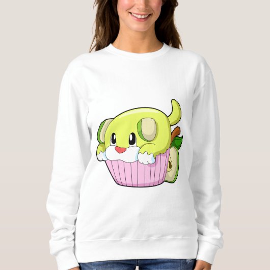 Sweatshirt Chien avec gâteau (Devant)