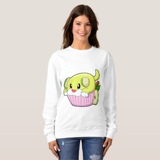 Sweatshirt Chien avec gâteau (Devant entier)