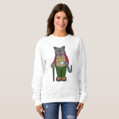 Sweatshirt Chien avec la coupe du café (Devant entier)