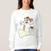 Sweatshirt Chien avec os (Devant)