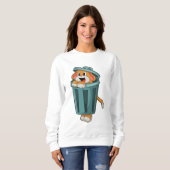 Sweatshirt Chien avec Trashcan (Devant entier)