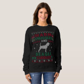 Sweatshirt Chien Beagle de Noël, style sucré moche (Devant entier)