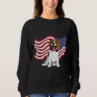 Sweatshirt Chien beagle Drapeau Amérique Chien Beagle
