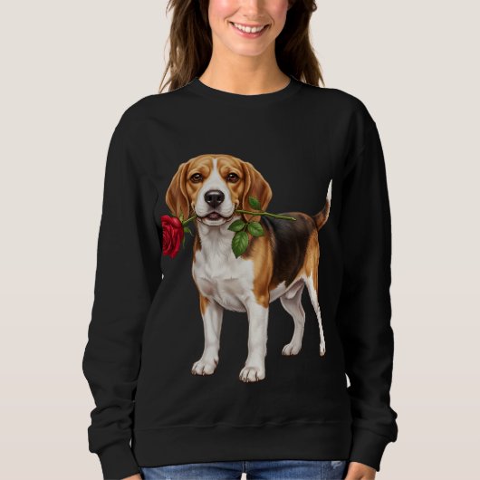 Sweatshirt Chien Beagle Mignon (Devant)