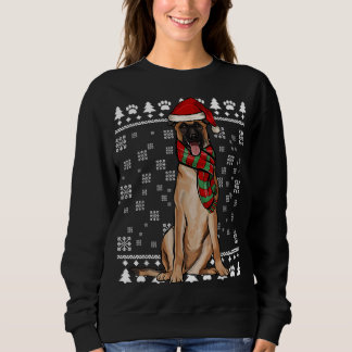 Sweatshirt Chien belge de Malinoi Santa Hat Noël laid